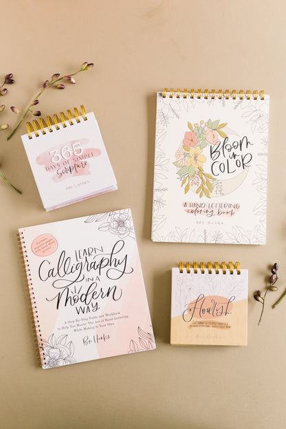 Flourish Flip Book || 52 Hand-Lettered Quotes To Guide A Positive + Faith-Filled Year