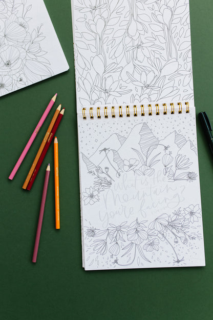 Bloom In Color || A Floral and Faith-Filled Hand Lettering Coloring Book