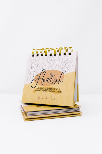 Flourish Flip Book || 52 Hand-Lettered Quotes To Guide A Positive + Faith-Filled Year